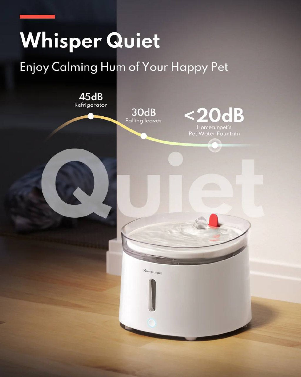 Pet Water Fountain with wireless pump - NO FILTER
